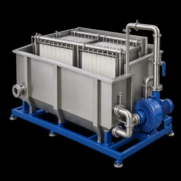 Generated realistic image of compact membrane bioreactor equipment