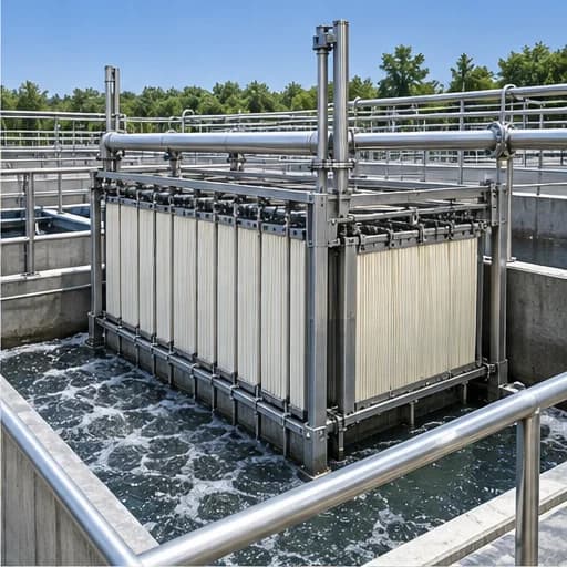 Generated realistic image of membrane bioreactor equipment