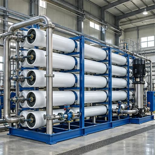 Generated realistic image of reverse osmosis membrane housings